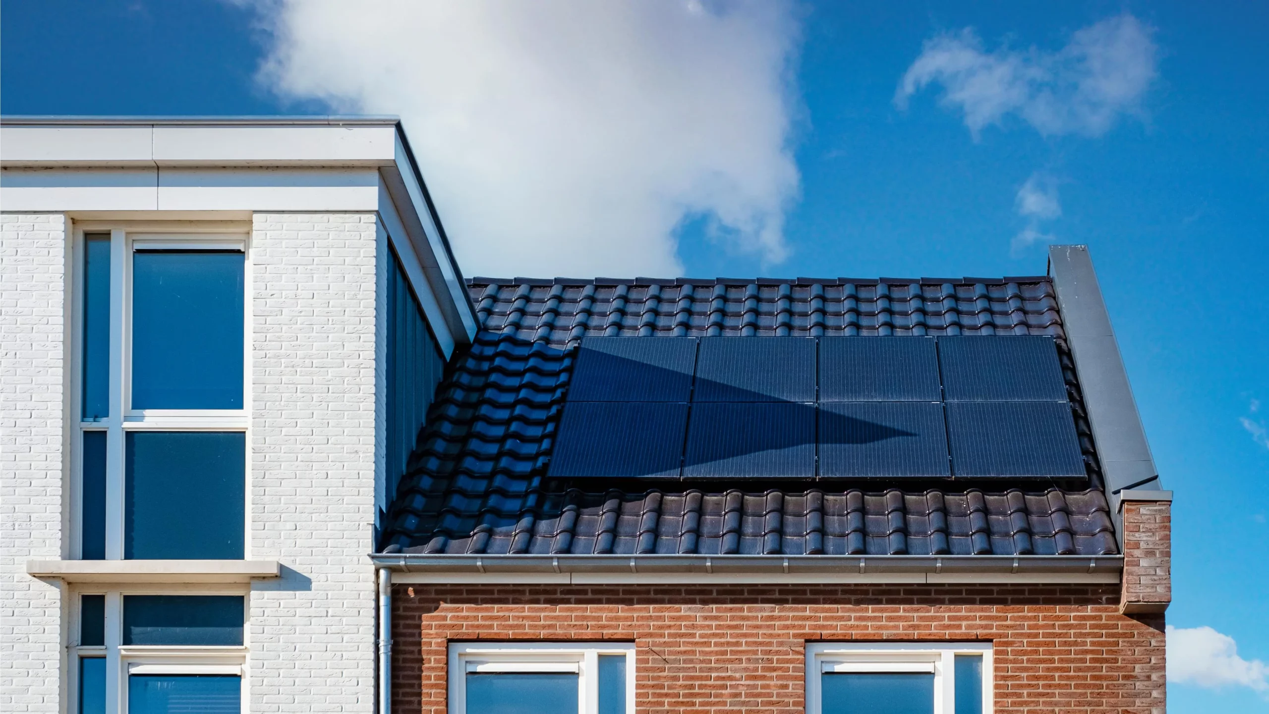 solar panels on brick house in Denver, CO